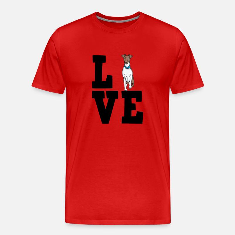 Foxterrier - Männer Premium Bio T-Shirt - Rot