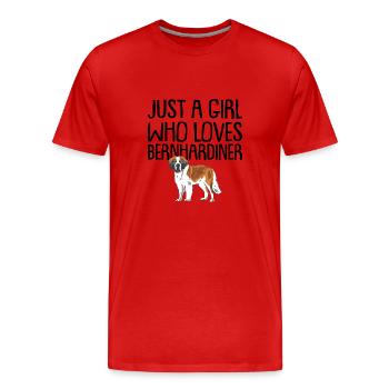 Bernhardiner - Männer Premium Bio T-Shirt - Rot - Vorne - Damien (186cm)