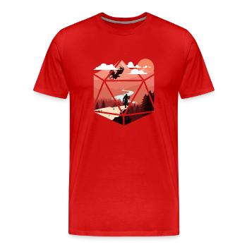 RPG rpg tabletop roleplaying games gamer role-play - Men's Premium Organic T-Shirt - red - Front - Damien (186cm)