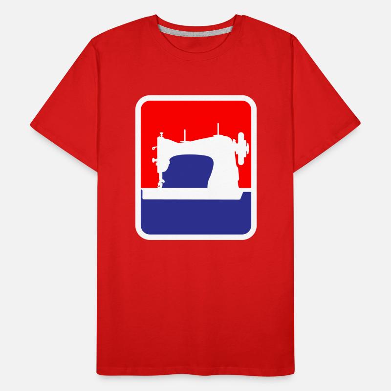 Sewing machine tailoring Logo | Colors can be changed Men's Premium Organic T-Shirt