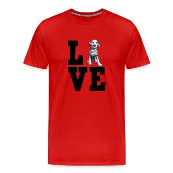 Dalmatian - Men's Premium Organic T-Shirt - red - Front - Damien (186cm)