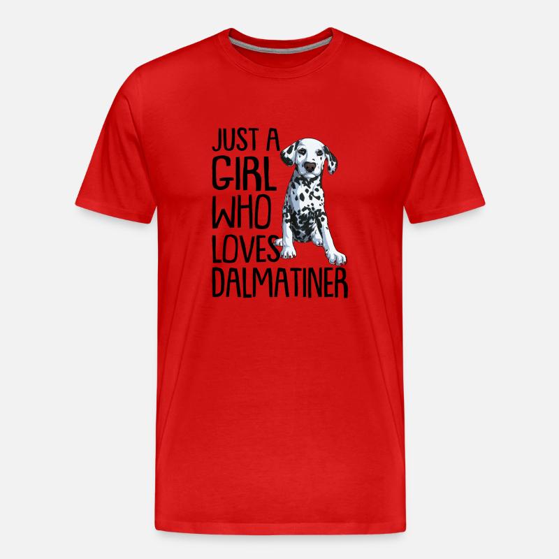 Dalmatiner - Männer Premium Bio T-Shirt - Rot