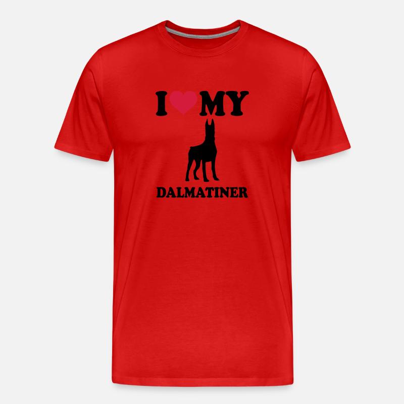 Dobermann - Männer Premium Bio T-Shirt - Rot