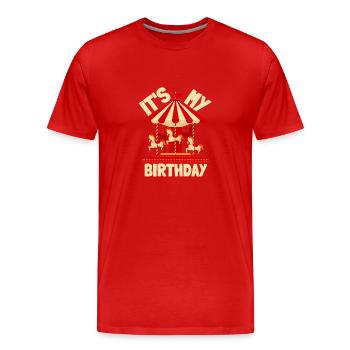 Carnival Party Birthday Girl Cumpleaños Carousel - Männer Premium Bio T-Shirt - Rot - Vorne - Damien (186cm)