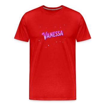 Vanessa Namen personalisiert - Männer Premium Bio T-Shirt - Rot - Vorne - Damien (186cm)