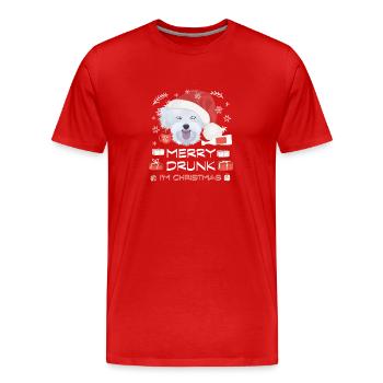 Marché de Noël maltais - T-shirt bio Premium Homme - rouge - Devant - Damien (186cm)