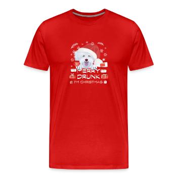 Marché de Noël maltais - T-shirt bio Premium Homme - rouge - Devant - Damien (186cm)
