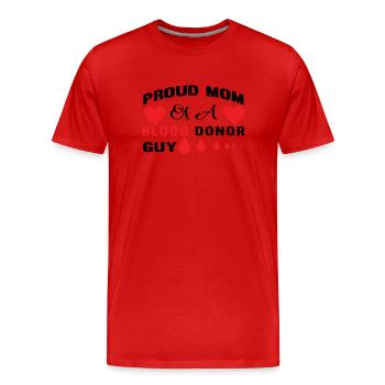 Blood donation Blood donation Blood donor Mama son - Men's Premium Organic T-Shirt - red - Front - Damien (186cm)