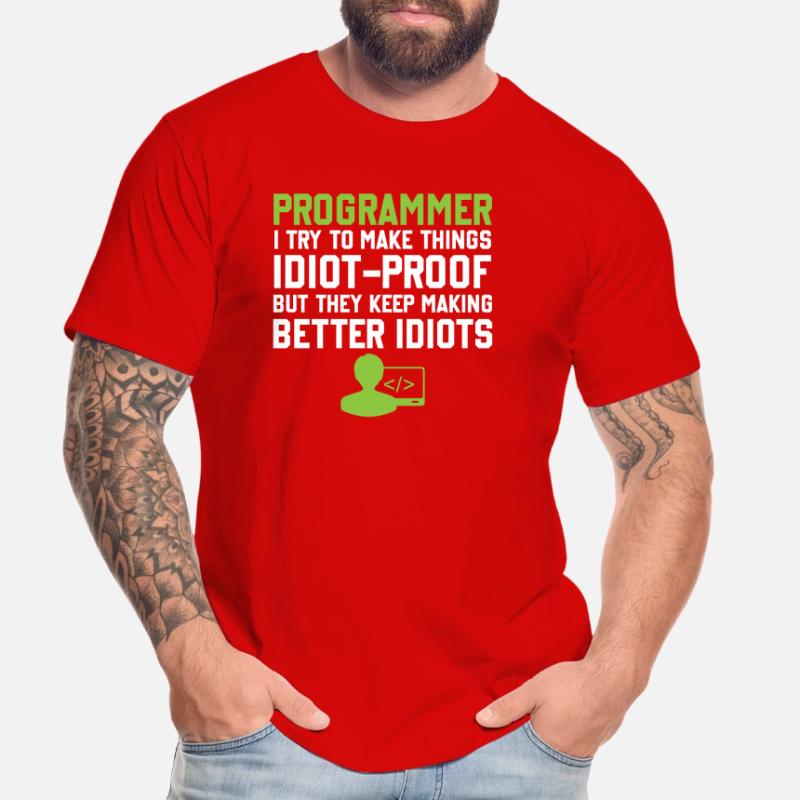 Programming Slogan Software Developer Computer Eng Men's Premium Organic T-Shirt