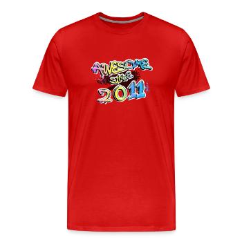 Awesome since 2011 - Men's Premium Organic T-Shirt - red - Front - Damien (186cm)