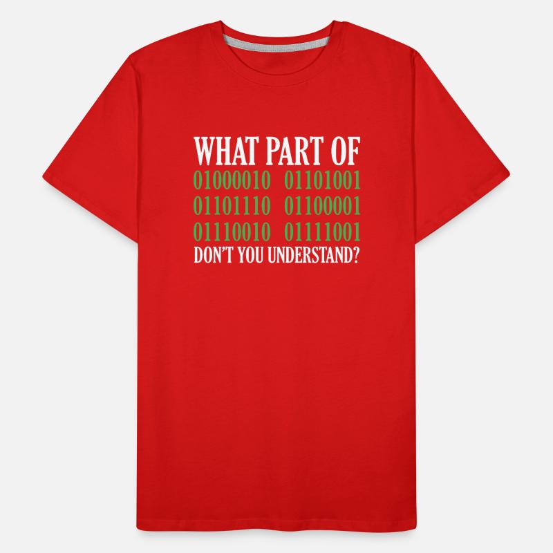 Citation de programmation Quelle partie de Don’t You Understan T-shirt bio Premium Homme