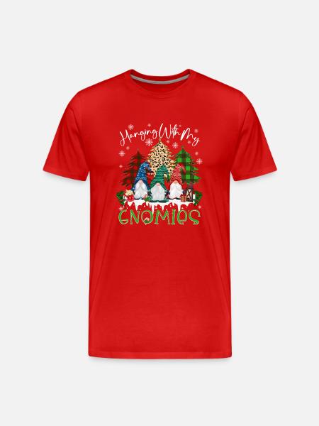 Hanging With My Gnomies - Men's Premium Organic T-Shirt - red