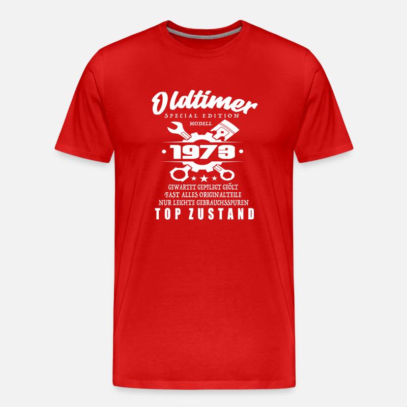 Oldtimer Special Edition Modell 1973 - Männer Premium Bio T-Shirt - Rot