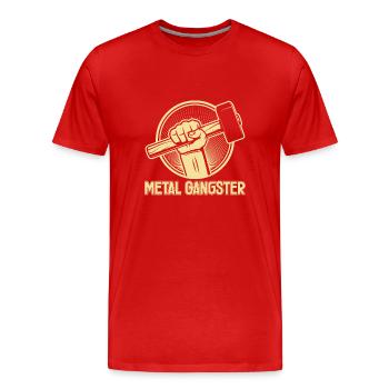 Blacksmithing Metal Gangster Forging Gift Idea - Men's Premium Organic T-Shirt - red - Front - Damien (186cm)
