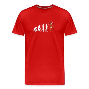 Hiéroglyphes égyptologue, Égypte ancienne - T-shirt bio Premium Homme - rouge - Devant - Damien (186cm)