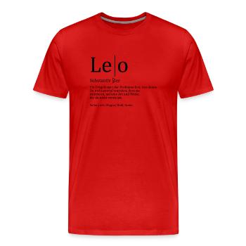 Erzgebirge Leo - Männer Premium Bio T-Shirt - Rot - Vorne - Damien (186cm)