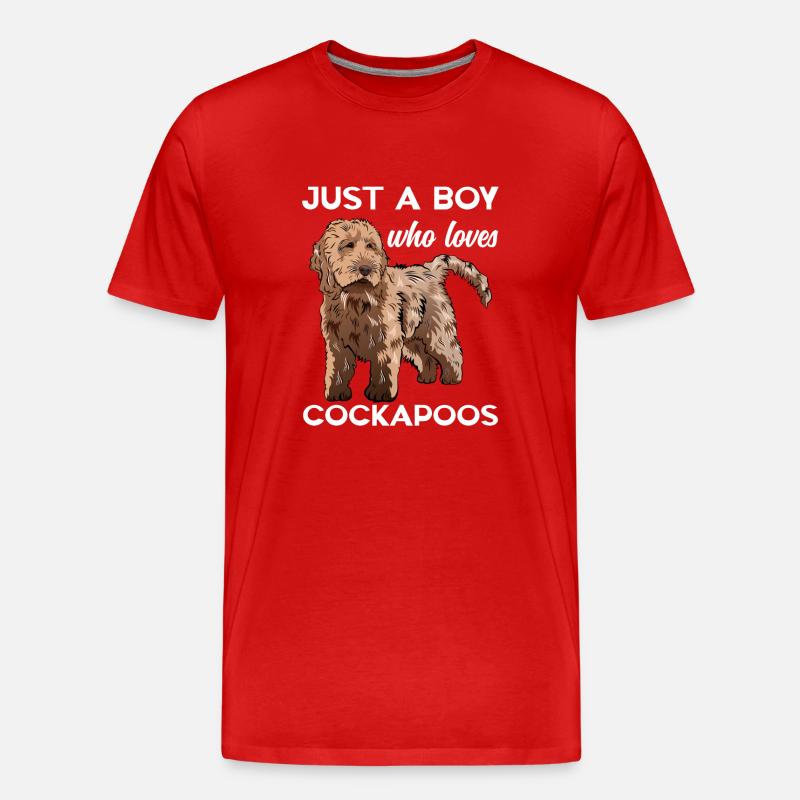 Cockapoo Hund - Männer Premium Bio T-Shirt - Rot