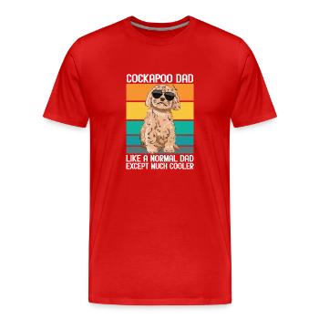 Cockapoo Dog - Men's Premium Organic T-Shirt - red - Front - Damien (186cm)