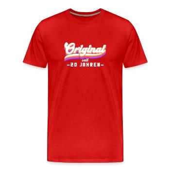Original seit 20 Jahren 20 Jahre 20 Geburtstag - Männer Premium Bio T-Shirt - Rot - Vorne - Damien (186cm)