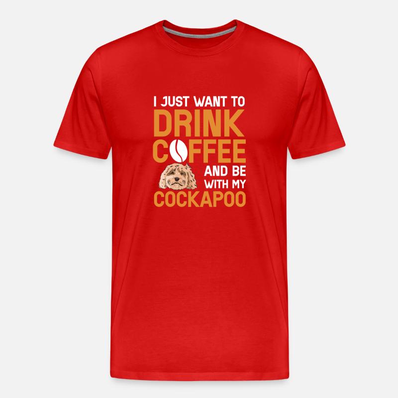 Cockapoo Hund - Männer Premium Bio T-Shirt - Rot