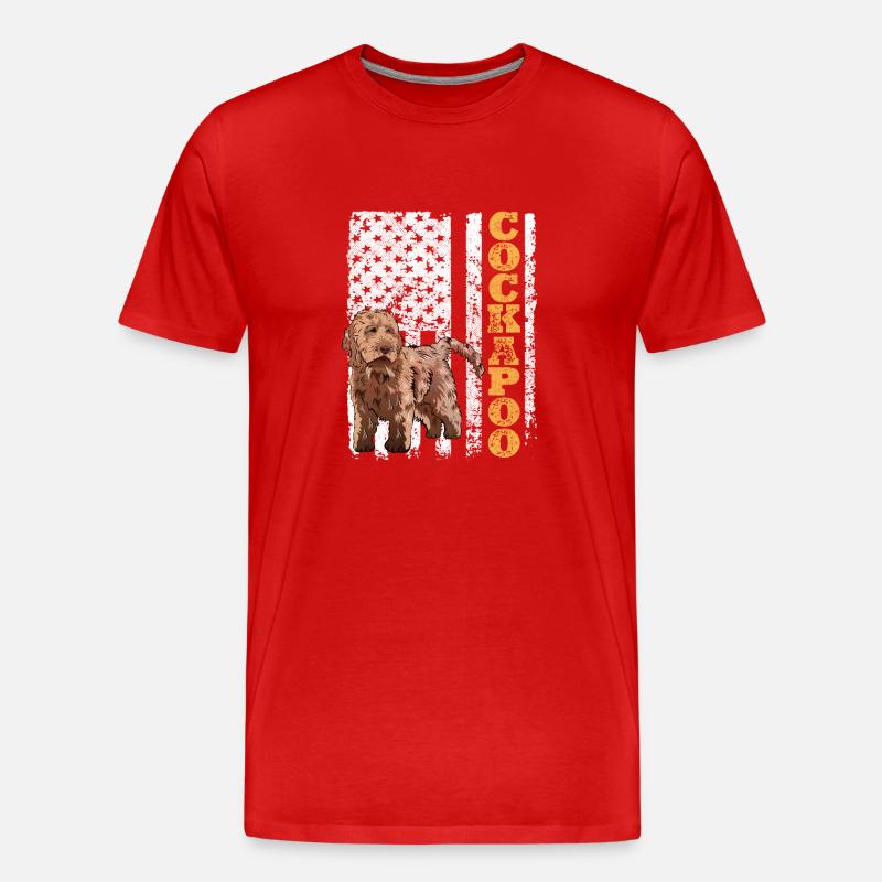 Cockapoo Hund - Männer Premium Bio T-Shirt - Rot