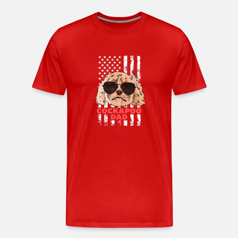 Cockapoo Hund - Männer Premium Bio T-Shirt - Rot