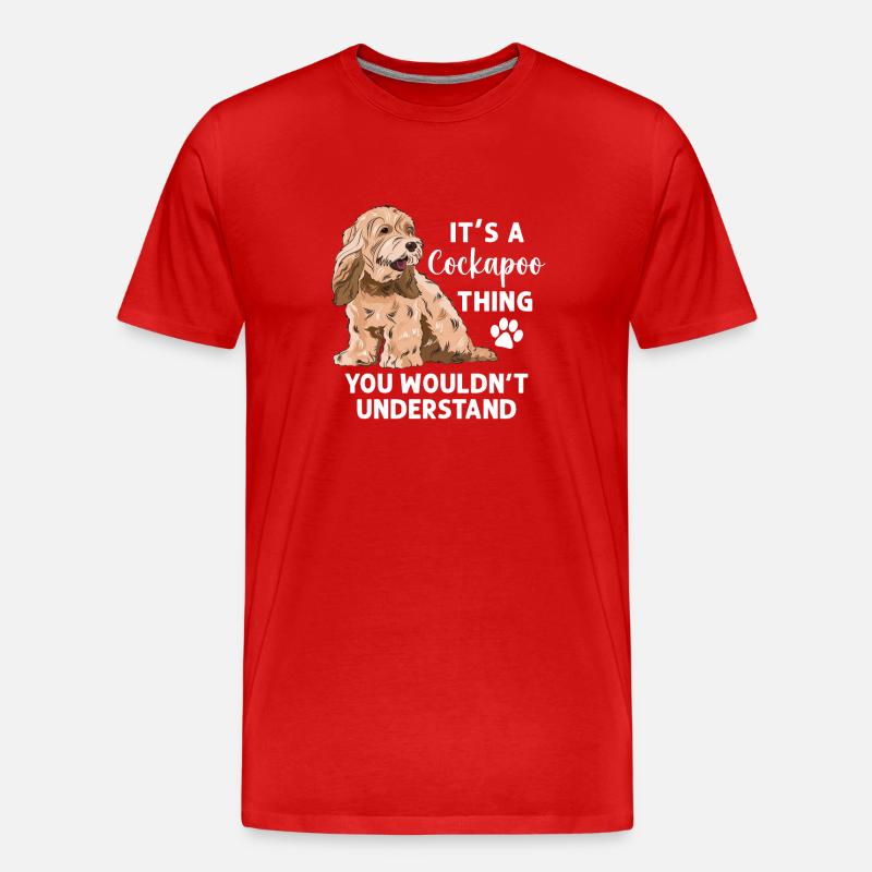 Cockapoo Hund - Männer Premium Bio T-Shirt - Rot