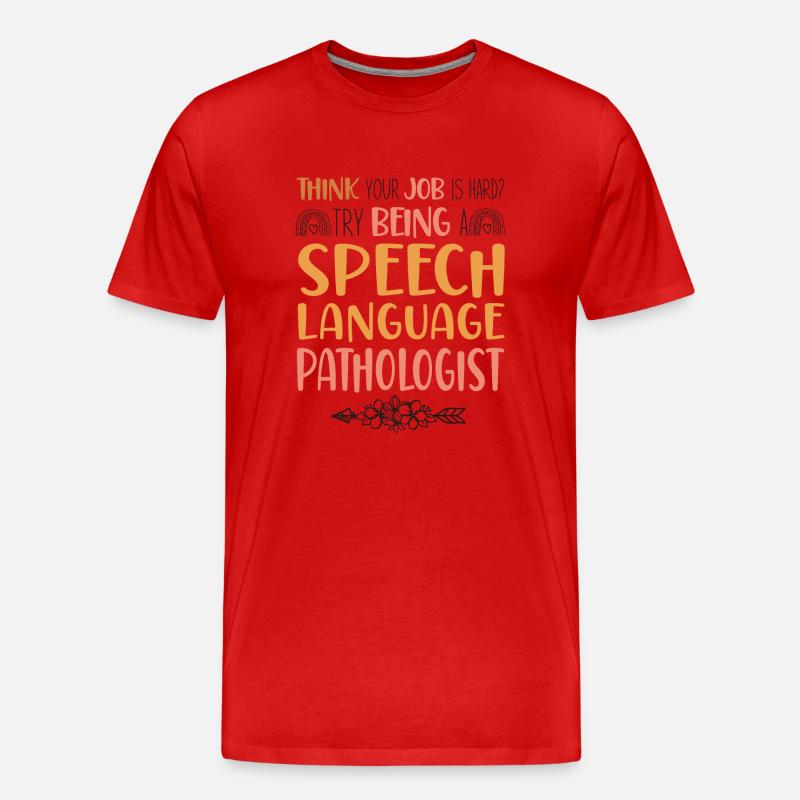Speech Therapist Therapy Assistant - Männer Premium Bio T-Shirt - Rot