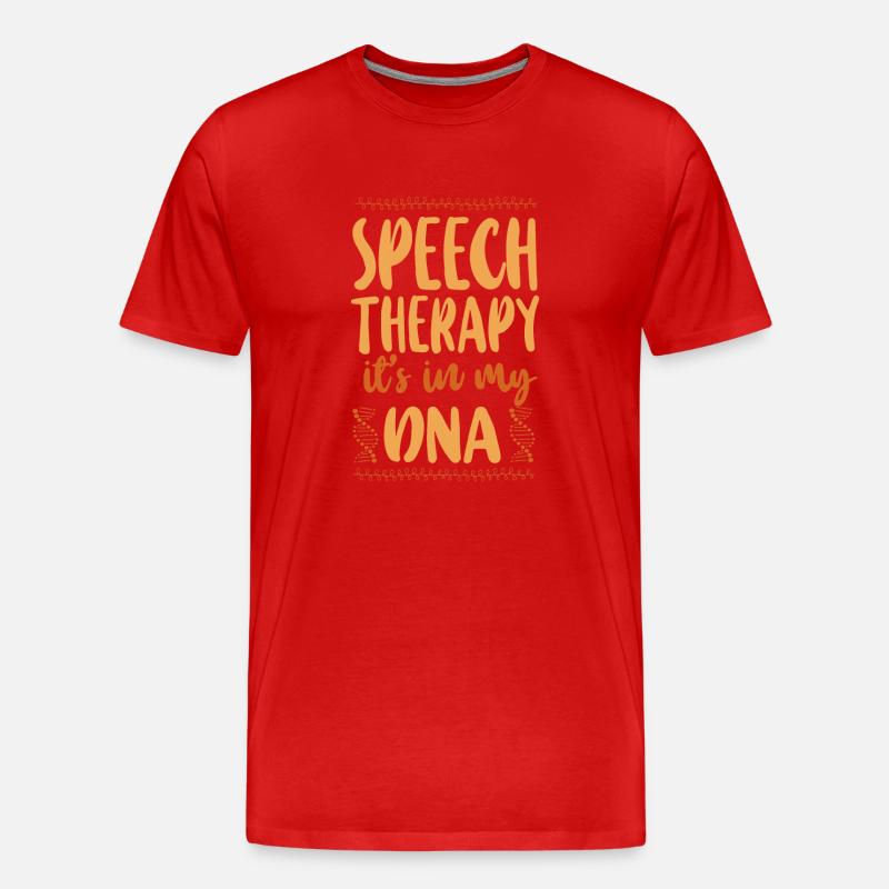 Speech Therapist Therapy Assistant - Männer Premium Bio T-Shirt - Rot