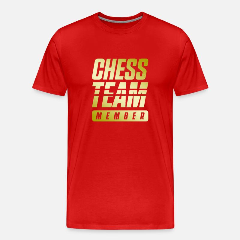 Chess Team - Männer Premium Bio T-Shirt - Rot
