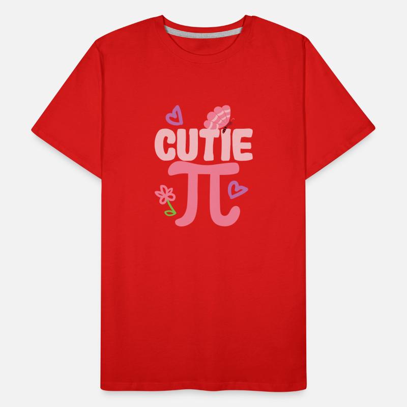 Cutie Pi Day Funny Cute Nerd Geek Pretty Math Men's Premium Organic T-Shirt
