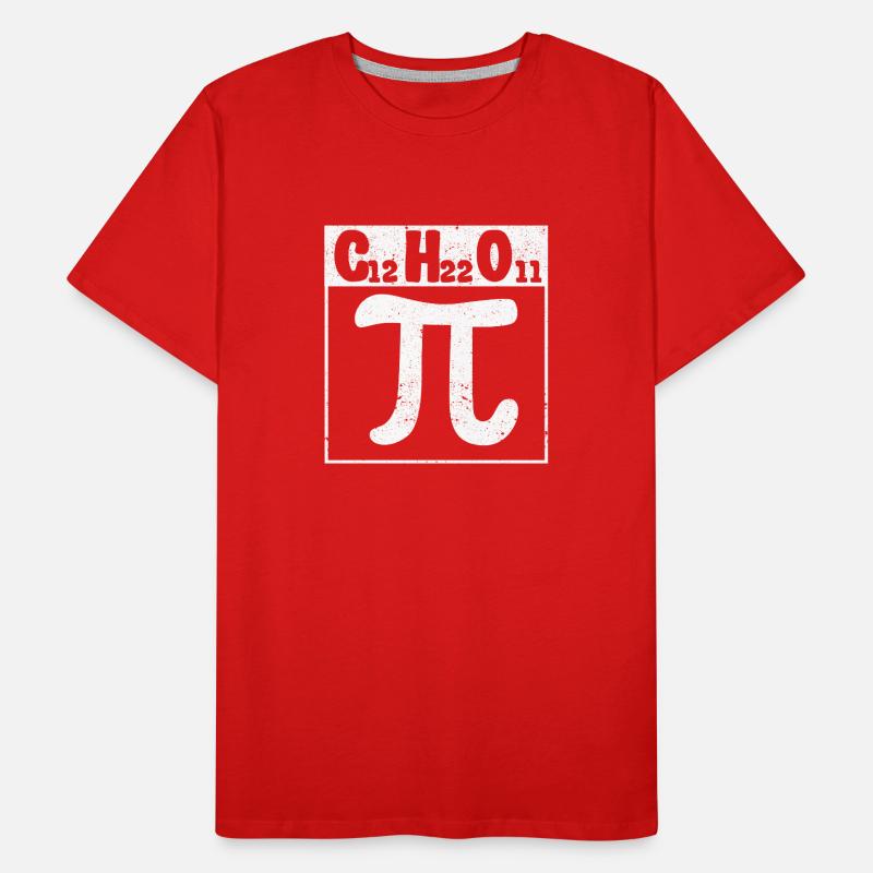 Pi Tag Sugar Symbol Formula Mathematics Teacher Chemi Men's Premium Organic T-Shirt