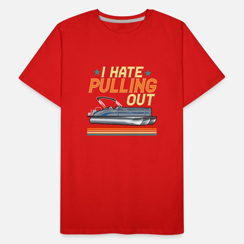 Je déteste sortir - bateau ponton T-shirt bio Premium Homme