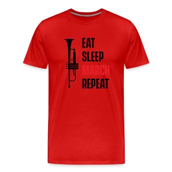 Trumpet Trumpeters Brass Band Trumpets - Men's Premium Organic T-Shirt - red - Front - Damien (186cm)