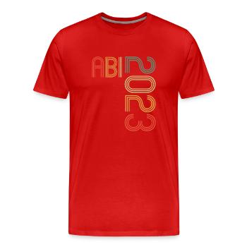 Abitur Gymnasium Women and Men Abi 2023 - Men's Premium Organic T-Shirt - red - Front - Damien (186cm)