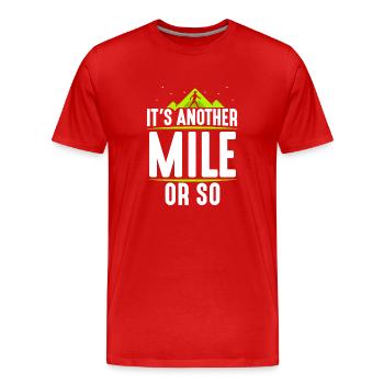 Une autre randonnée d’un demi-mile - T-shirt bio Premium Homme - rouge - Devant - Damien (186cm)