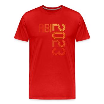 Abitur Gymnasium Women and Men Abi 2023 - Men's Premium Organic T-Shirt - red - Front - Damien (186cm)