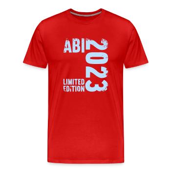 Abitur Gymnasium Women and Men Abi 2023 - Men's Premium Organic T-Shirt - red - Front - Damien (186cm)