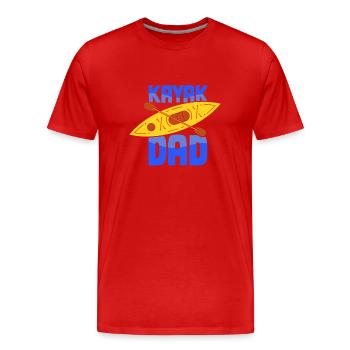 Kayak Père Kayakiste Kayak Kayak Kayak Hobby - T-shirt bio Premium Homme - rouge - Devant - Damien (186cm)