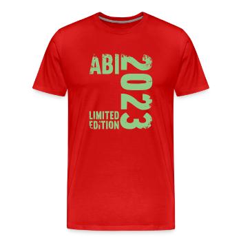 Abitur Gymnasium Women and Men Abi 2023 - Men's Premium Organic T-Shirt - red - Front - Damien (186cm)