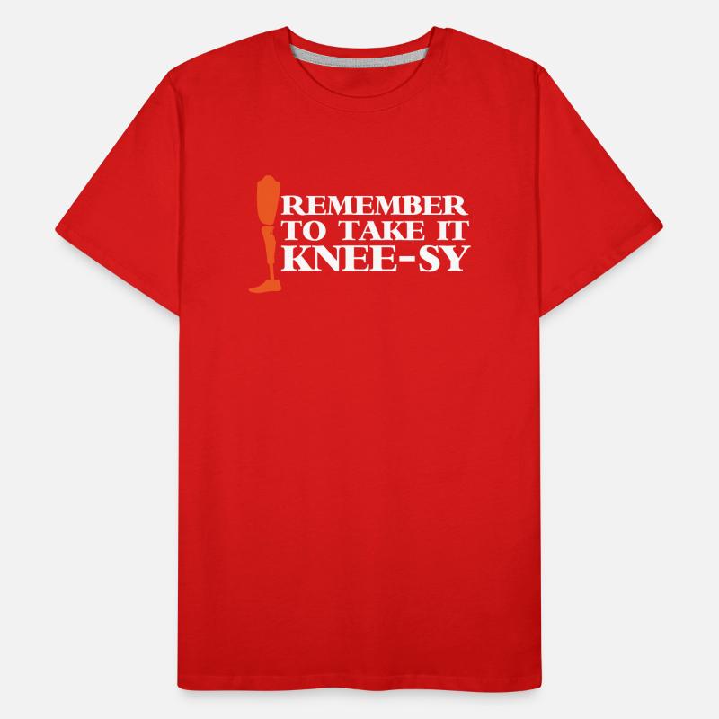 Prothèse de jambe, prothèse, amputé, amputation T-shirt bio Premium Homme