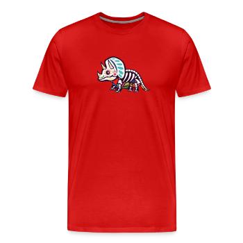 Tricératops - T-shirt bio Premium Homme - rouge - Devant - Damien (186cm)
