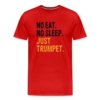 Trumpet Orchestra Musician Trumpeter Brass Music - Men's Premium Organic T-Shirt - red - Front - Damien (186cm)