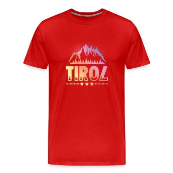 Tirol Österreich - Männer Premium Bio T-Shirt - Rot - Vorne - Damien (186cm)