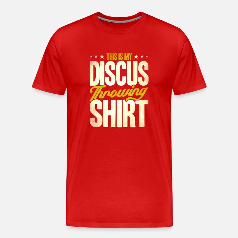 Diskuswerfen Diskuswerfer Geschenk - Männer Premium Bio T-Shirt - Rot