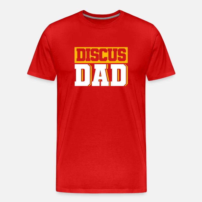 Diskuswerfen Diskuswerfer Geschenk - Männer Premium Bio T-Shirt - Rot