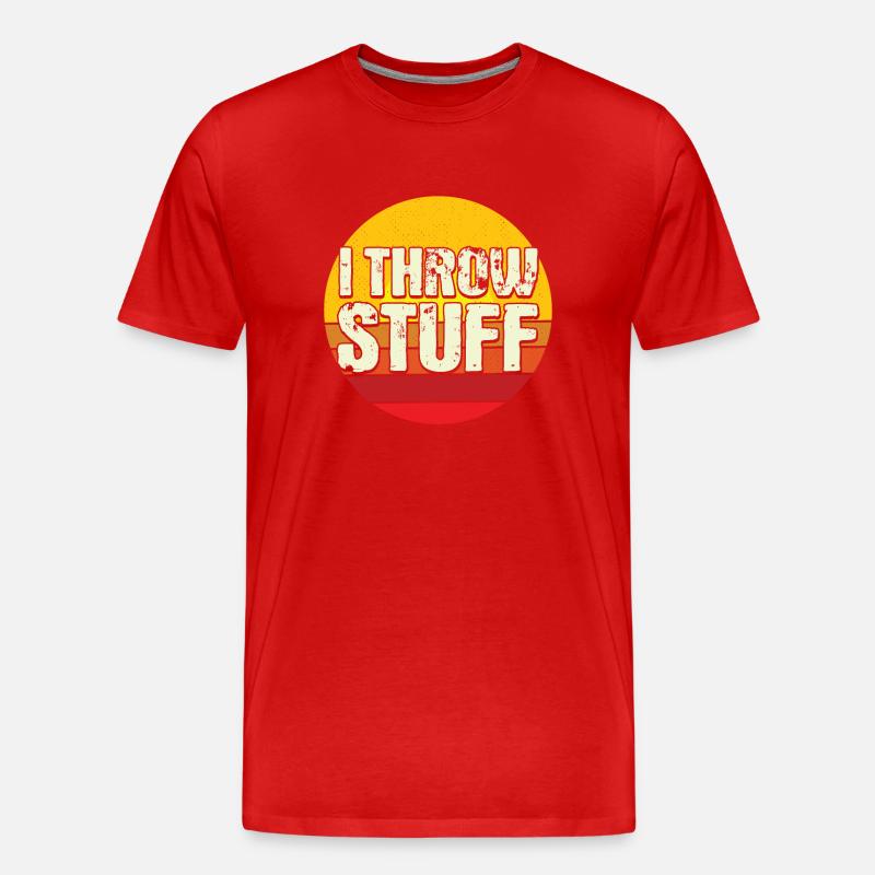 Diskuswerfen Diskuswerfer Geschenk - Männer Premium Bio T-Shirt - Rot