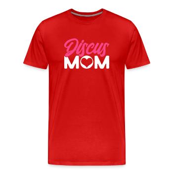 Discus Throw Discus Thrower Cadeau - T-shirt bio Premium Homme - rouge - Devant - Damien (186cm)