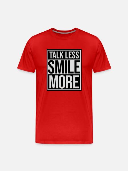 talk less smile more - Men's Premium Organic T-Shirt - red
