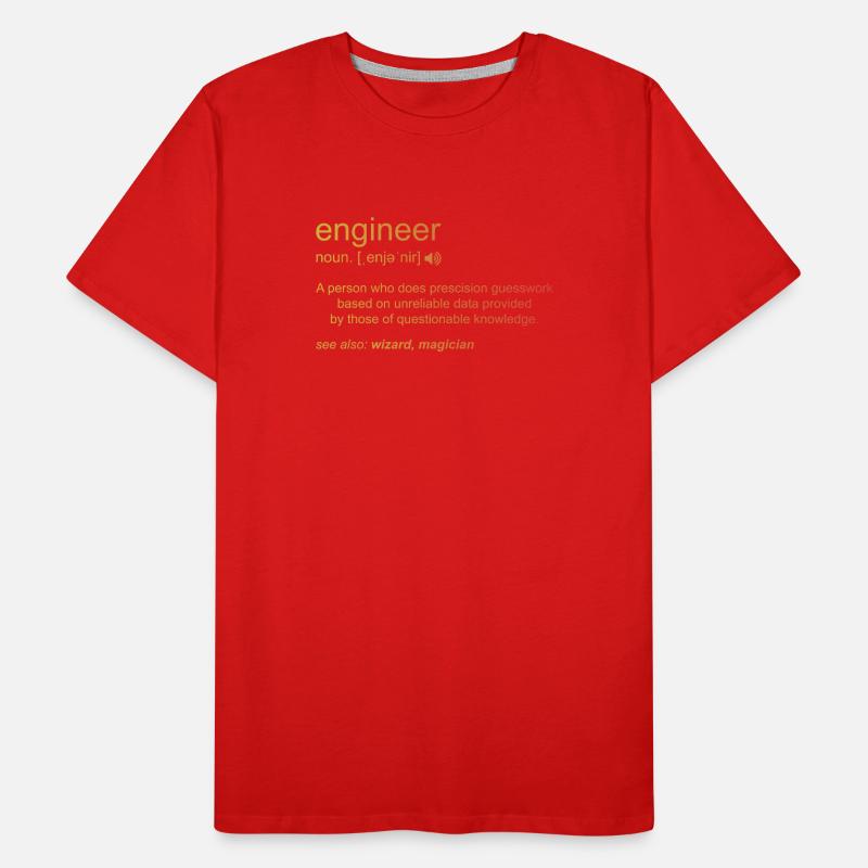 Ingenieur Definition Cool Engineering Mechanical Männer Premium Bio T-Shirt